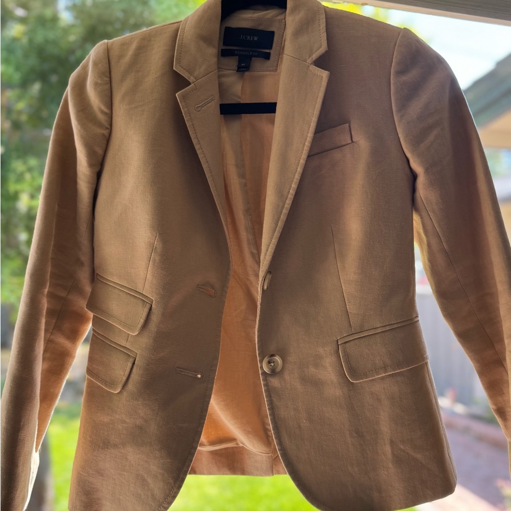 J. Crew Linen Schoolboy Blazer for Petites